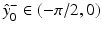 $$\hat{y}_{0}^{-}\in(-\pi/2,0)$$