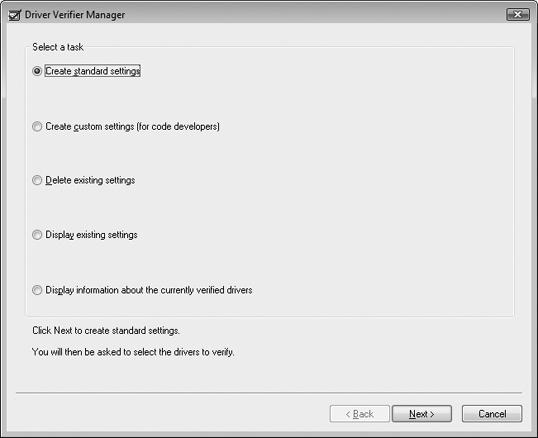 Driver Verifier Manager