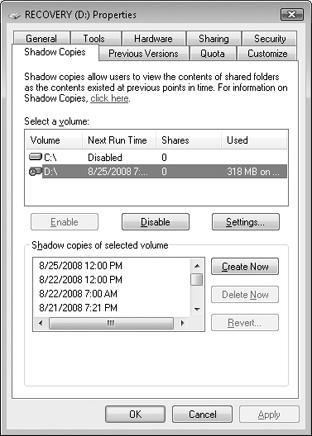 Shadow Copies for Shared Folders