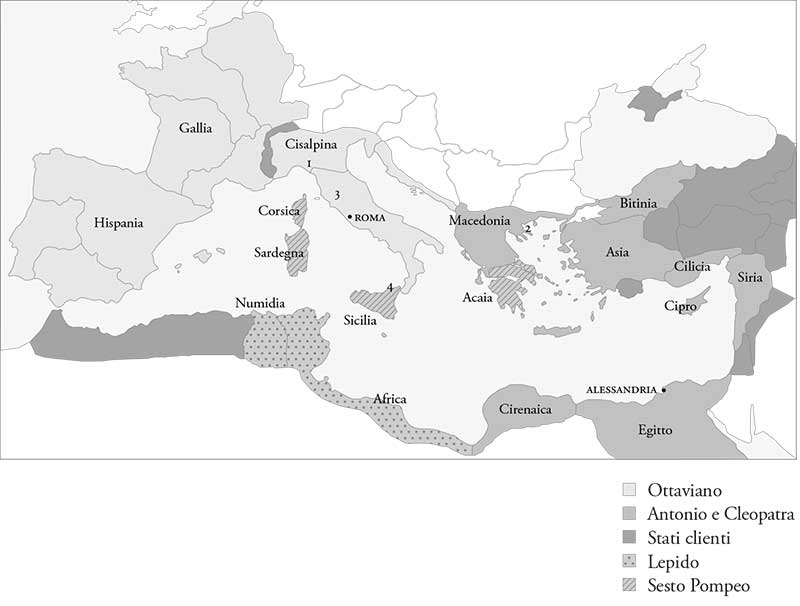 Le battaglie delle guerre civili e le vittorie di Ottaviano, 44-36 a.C.