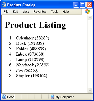 Conditional processing using xsl:choose.