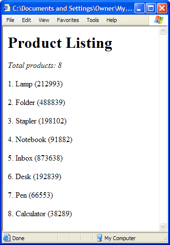 Numbering your output.