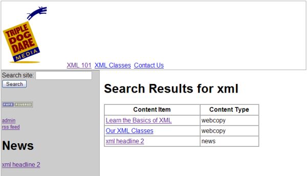 Our new search engine.search engine functionality CMS project