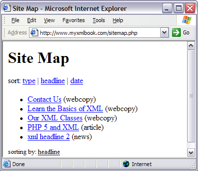 Our new site map.