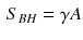 $$\begin{aligned} S_{BH} = \gamma A \end{aligned}$$