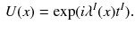 $$\begin{aligned} U(x) = \exp (i\lambda ^I(x)t^I). \end{aligned}$$