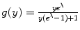 
$$g(y) = \frac{ye^{\lambda }} {y(e^{\lambda }-1)+1}$$
