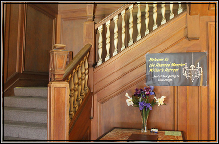 Picture of Stairs and Welcome Banner.