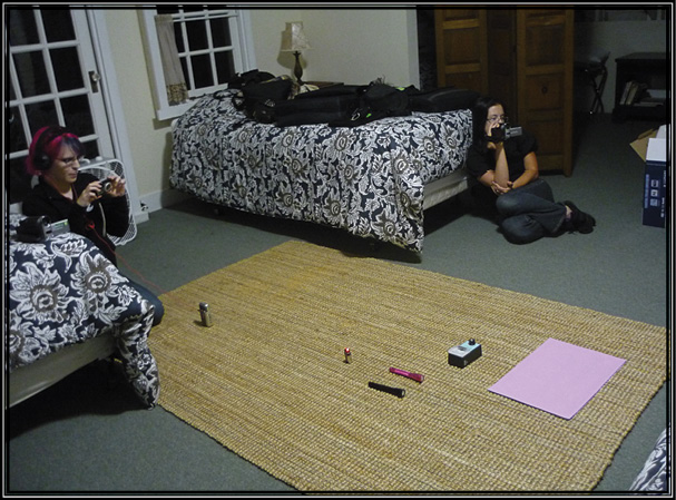 Picture of a paranormal investigation in progress.