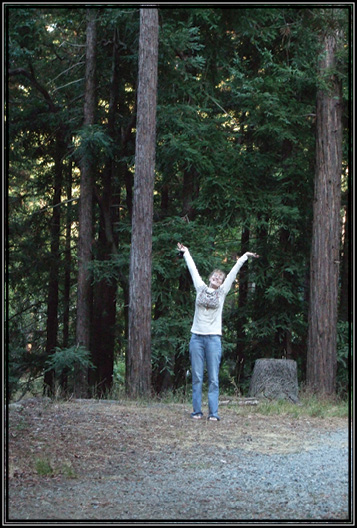 Picture of Yvonne Navarro communing with the outdoors.