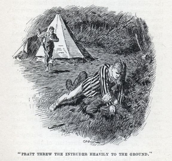 "PRATT THREW THE INTRUDER HEAVILY TO THE GROUND."