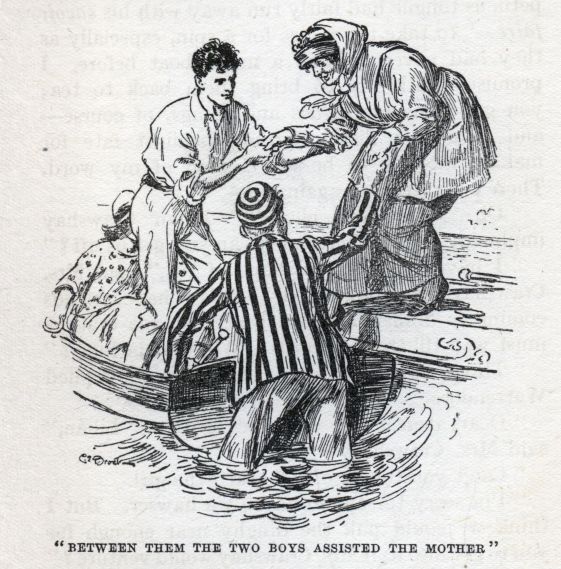 "BETWEEN THEM THE TWO BOYS ASSISTED THE MOTHER"