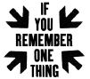 If you remember one thing icon