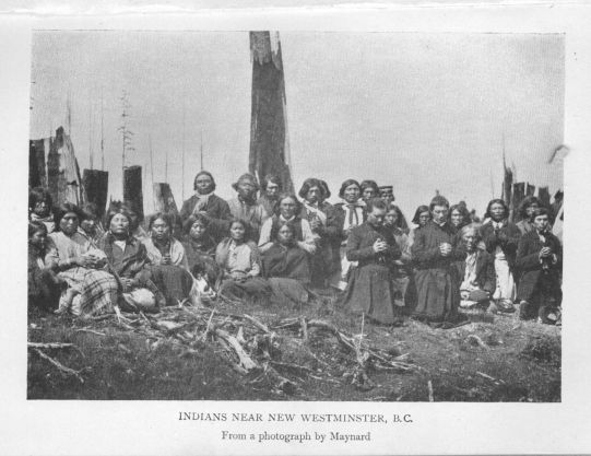 Indians near New Westminster, B.C. From a photograph by Maynard.