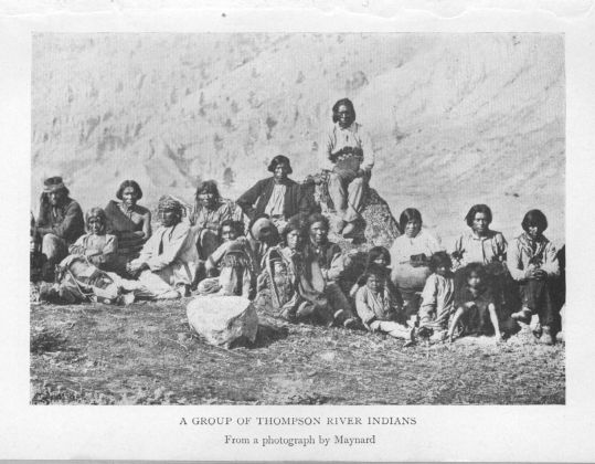 A group of Thompson River Indians. From a photograph by Maynard.