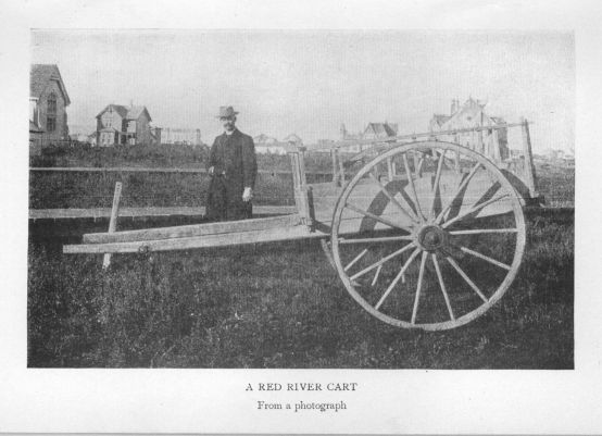 A Red River cart. From a photograph.