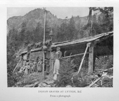 Indian graves at Lytton, B.C. From a photograph.