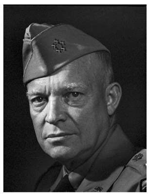 Supreme Commander of Allied Forces in Europe, and later, 34th President of the United States, Dwight D. Eisenhower