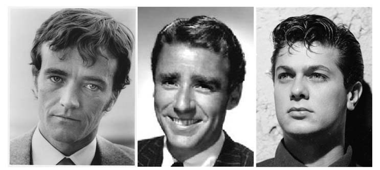 (left to right) Robert Walker, Peter Lawford, and Tony Curtis