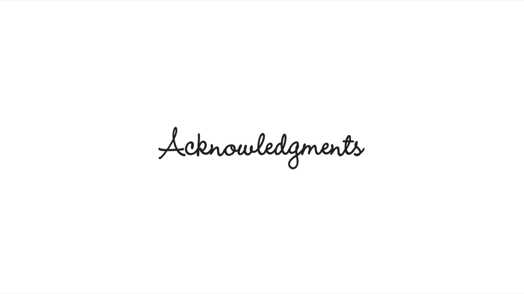 Acknowledgements