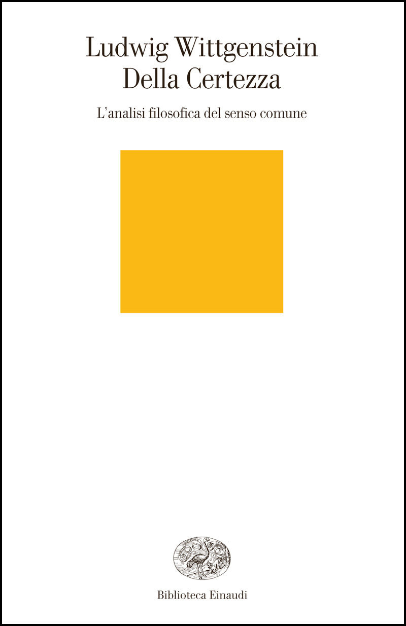 Copertina. «Della certezza» di Ludwig Wittgenstein