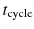 $${t_\text {cycle}}$$