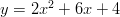 y=2x^2+6x+4