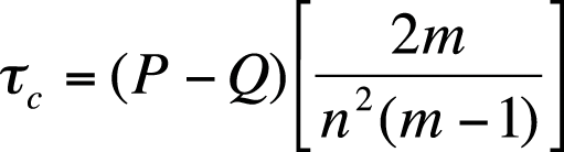 Formula for Kendall’s tau-c