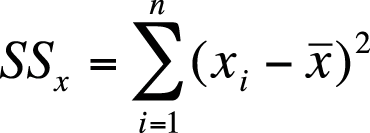 Formula for the sum of squares of x