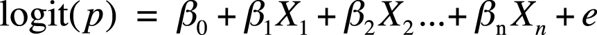 The logistic regression equation