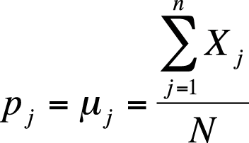 Formula for item difficulty for dichotomous items