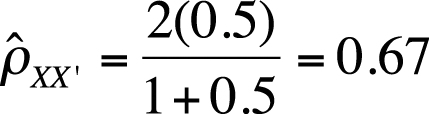 Calculating the coefficient of equivalence