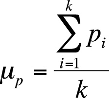 Formula for average item difficulty