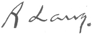 Andrew Lang’s signature