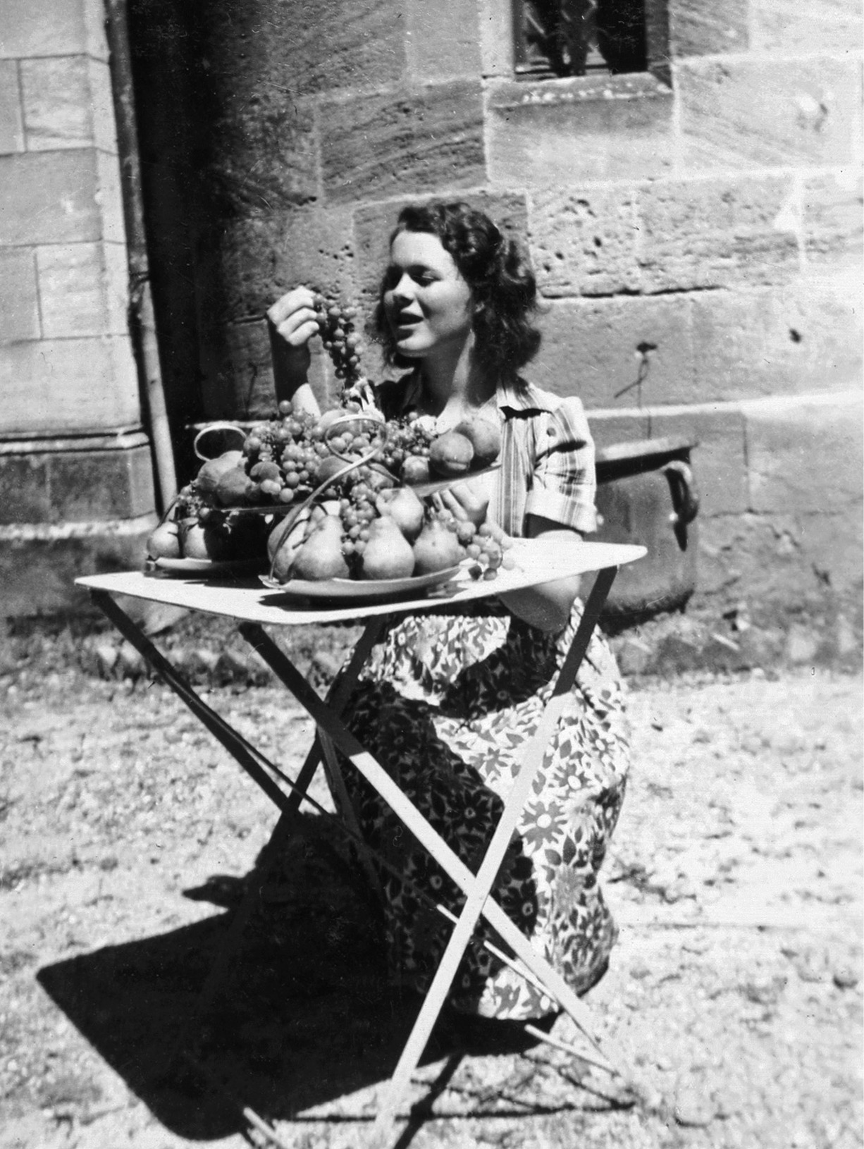 My sixteenth birthday,  27  August  1948 , which I spent as an “exchange” with a French family near Bordeaux. Ungratefully, I wrote in my album that the grapes in this picture were the only nice thing about the visit. 