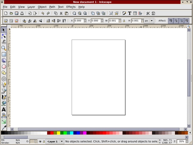 The first look at Inkscape