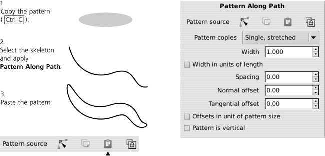 The Pattern Along Path effect