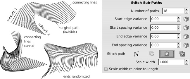 Stitching subpaths