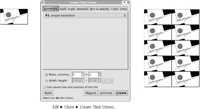 Tiling the card to fill the output page