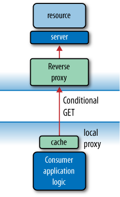 Minimizing traffic for accessing local, consistent, cached representations