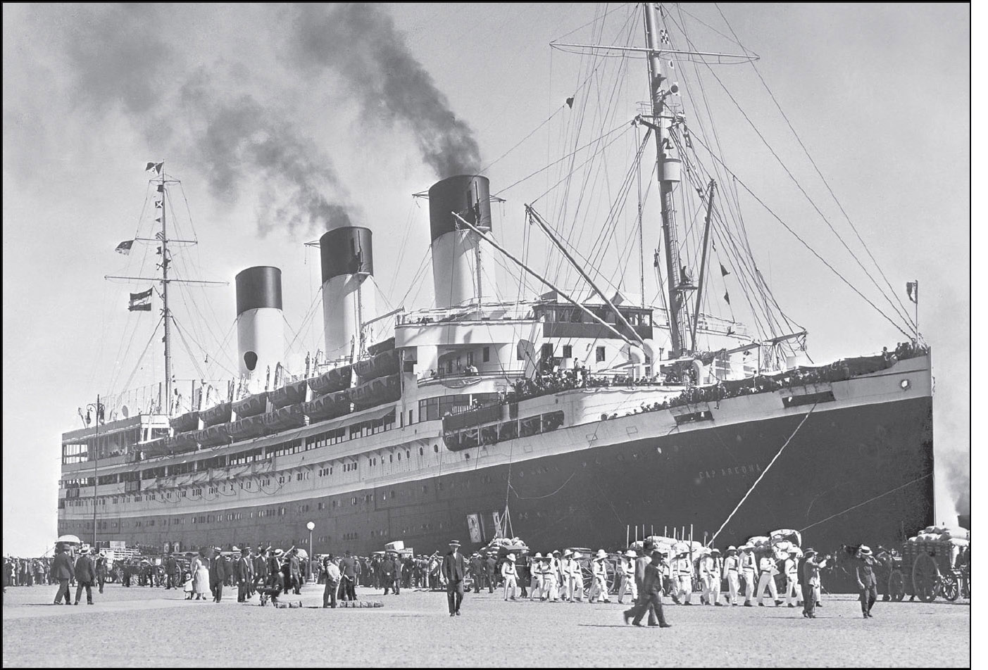 The Cap Arcona docked on one of her cruises