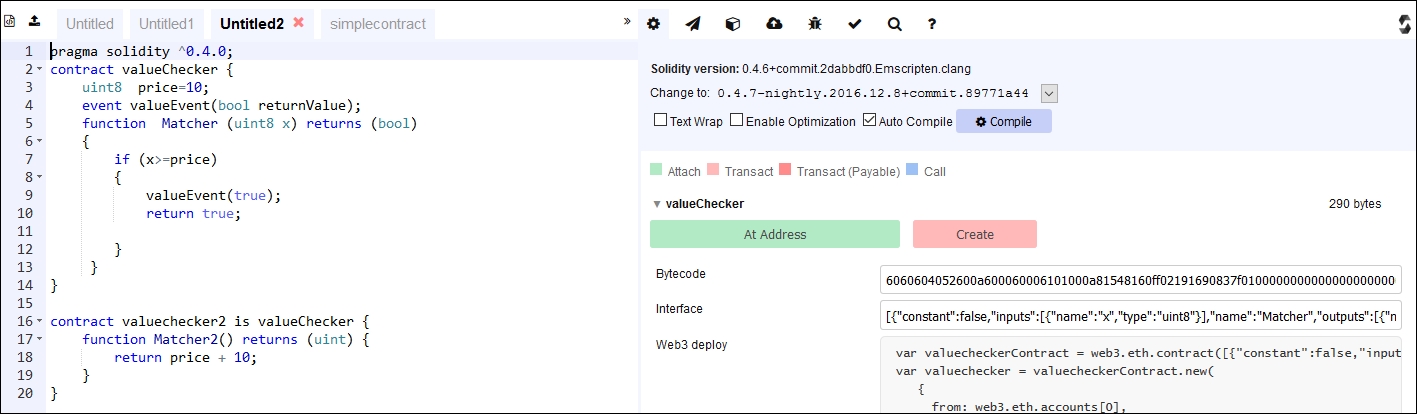 Browser solidity