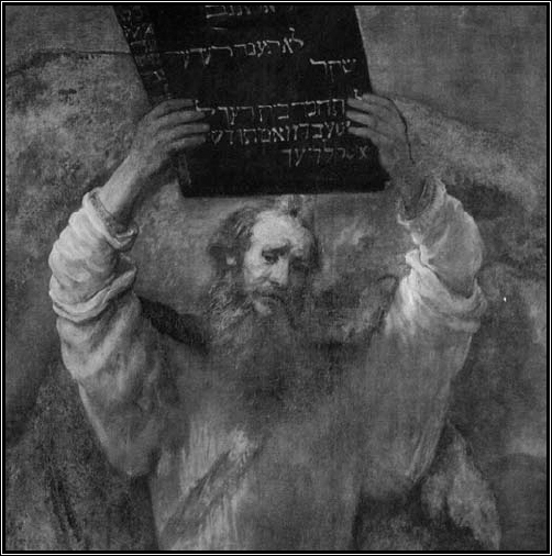 Moses Smashing the Tables of the Law, by Rembrandt (1601–1669)