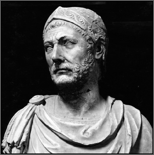 Portrait bust of Hannibal.