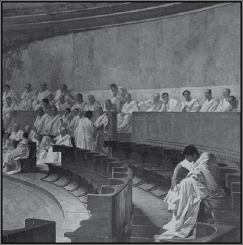 Cicero Denounces Catiline, by Cesare Maccari (1840–1919).