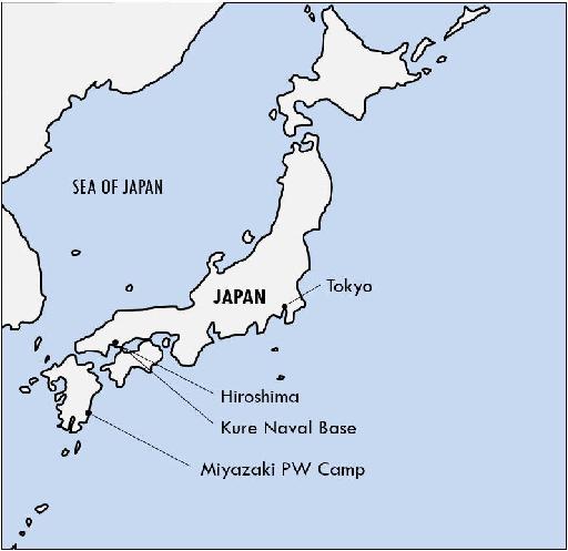 Miyazaki prisoner of war camp on the Japanese home island of Kyushu