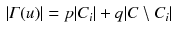 $$\begin{aligned} |\varGamma (u)|=p|C_i|+q|C\setminus C_i| \end{aligned}$$