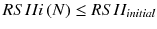 $$ RSIIi\left( N \right) \le RSII_{initial} $$