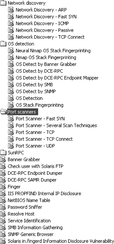 Network and host information-gathering modules