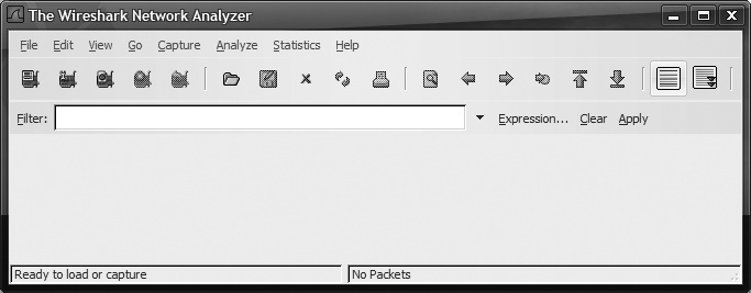 Wireshark ready for capture